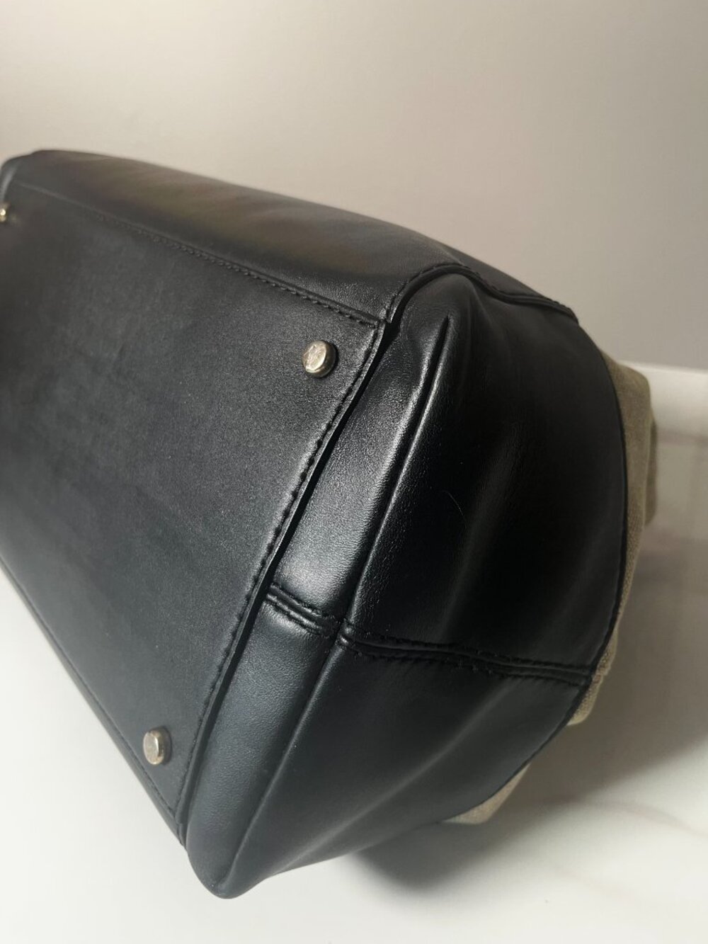 Kate Spade Charlotte Street Large Sloan Black Natural Storybook Satchel - Picture 8 of 14